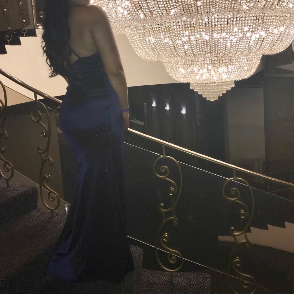 Windsor navy evening dress
